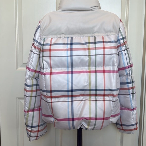 Coach Down Puffer Jacket Women's Legacy Tattersall Winter Coat, 83128, Plaid NEW - Picture 4 of 13